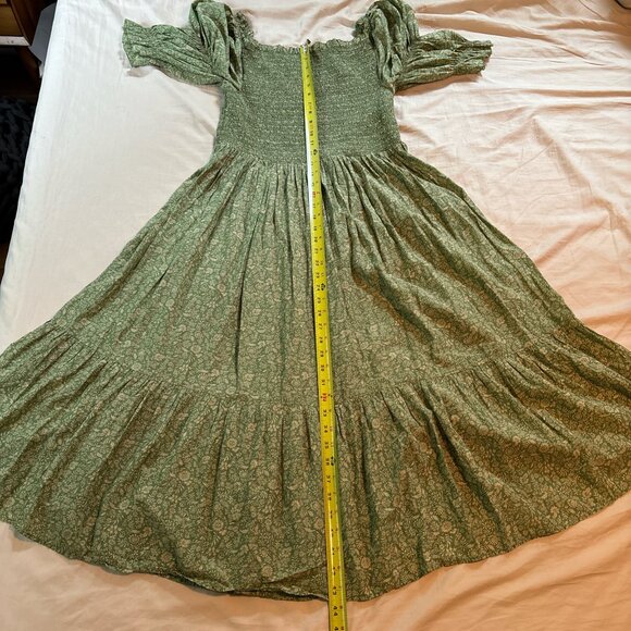 Dôen Colette Dress in Green Garden Bloom Size L - Picture 4 of 16